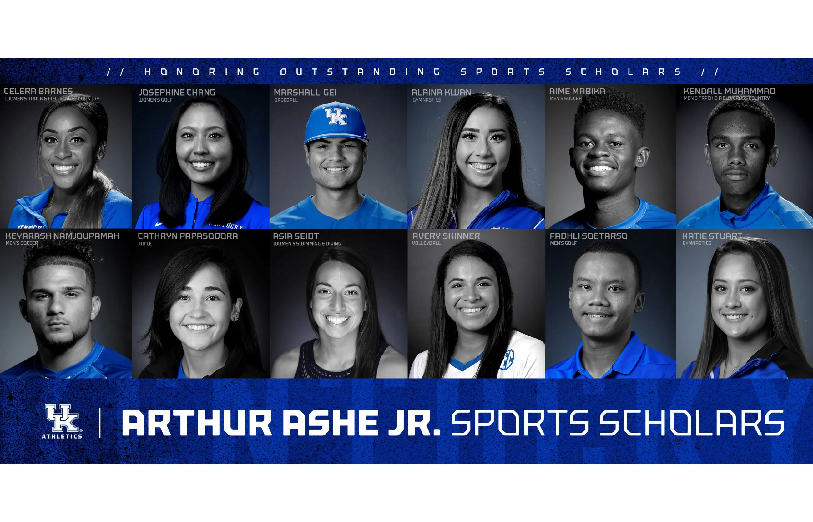 UK is home to 12 of this year's Arthur Ashe Jr. Sports Scholars.
