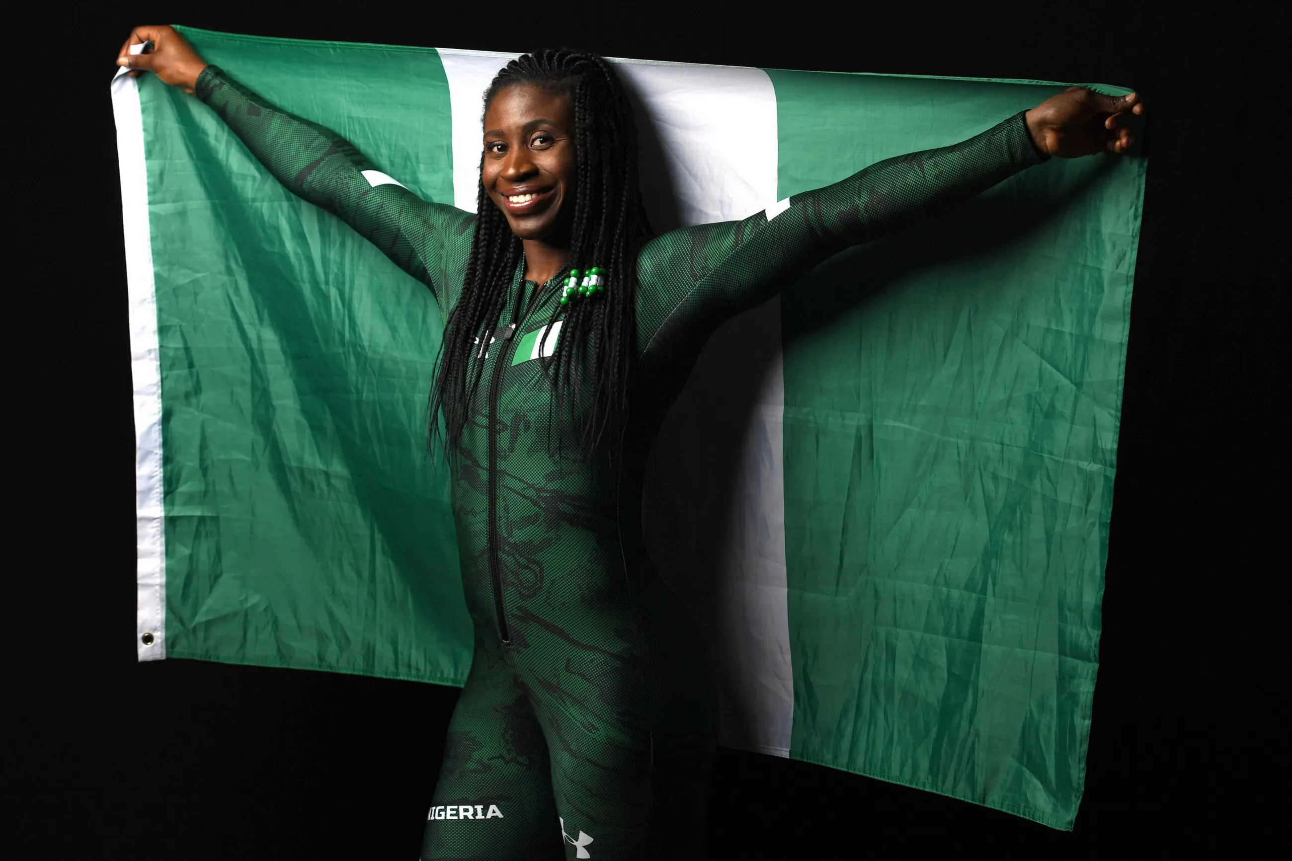 This month, UK alumna Simidele "Simi" Adeagbo makes history as Nigeria's first female skeleton athlete, Africa's first female skeleton Olympian and the first black female skeleton Olympian. Credit: Candice Ward Photography.