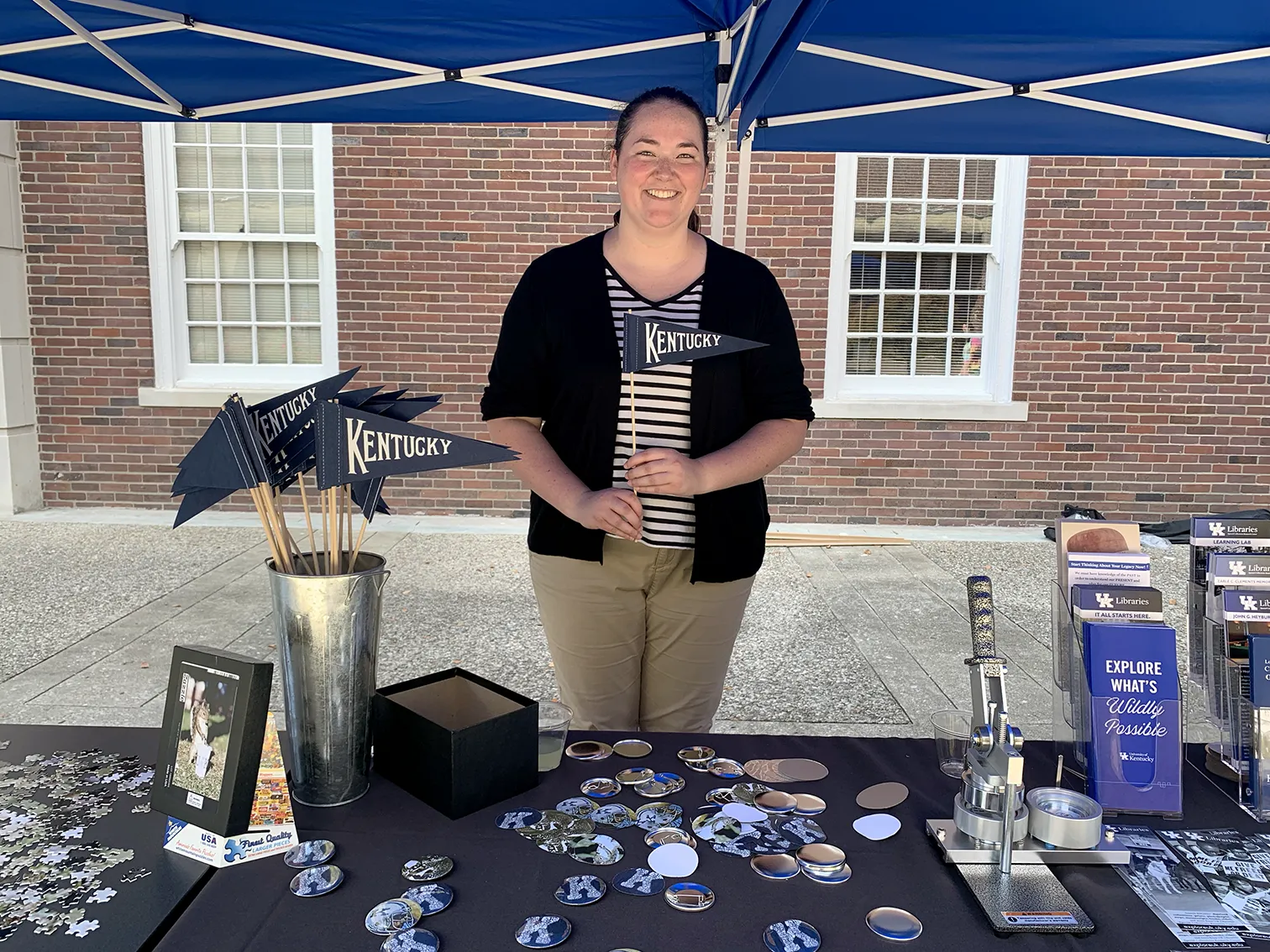 Kelly Bilz worked a Special Collections Research Center open house last fall.