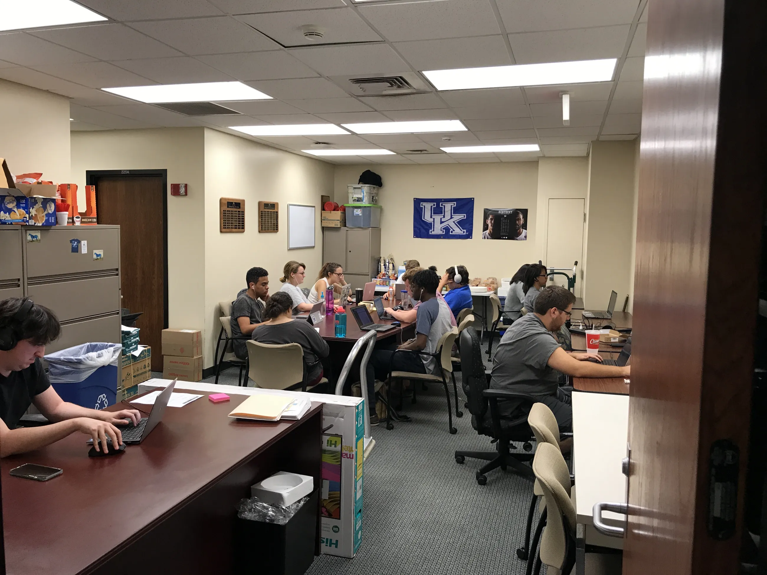 The UK Intercollegiate Debate Team arrived on campus a week before classes and spent 70 hours in the office preparing for the season.