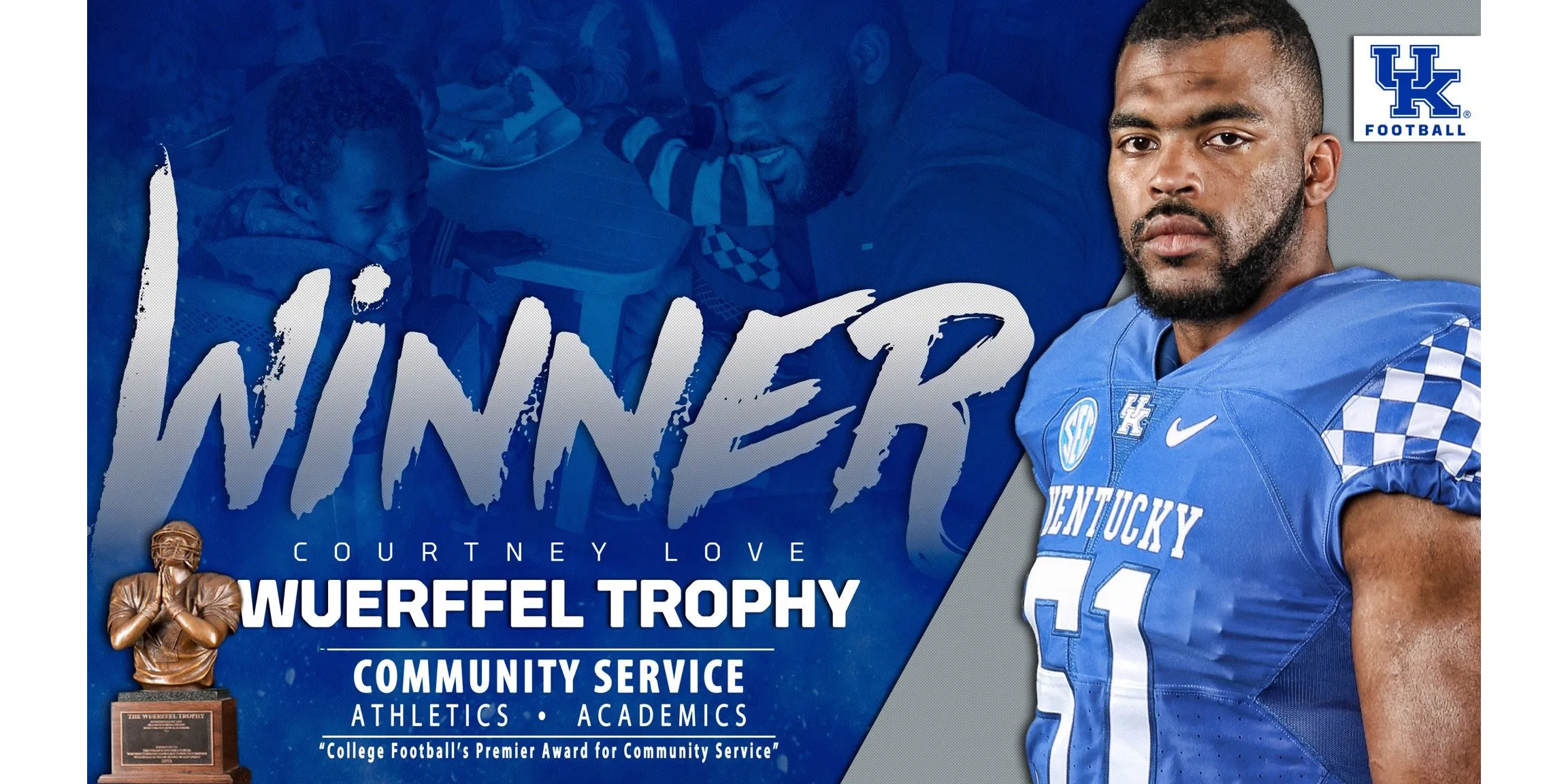 Courtney Love, 2017 Wuerffel Trophy Recipient.