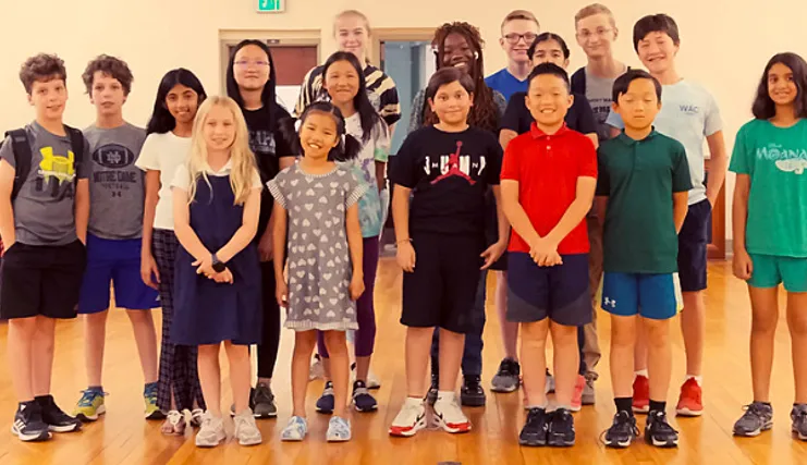 BDC campers pose for a full-camp photo prior to the award ceremony on the last day of camp, June 25.