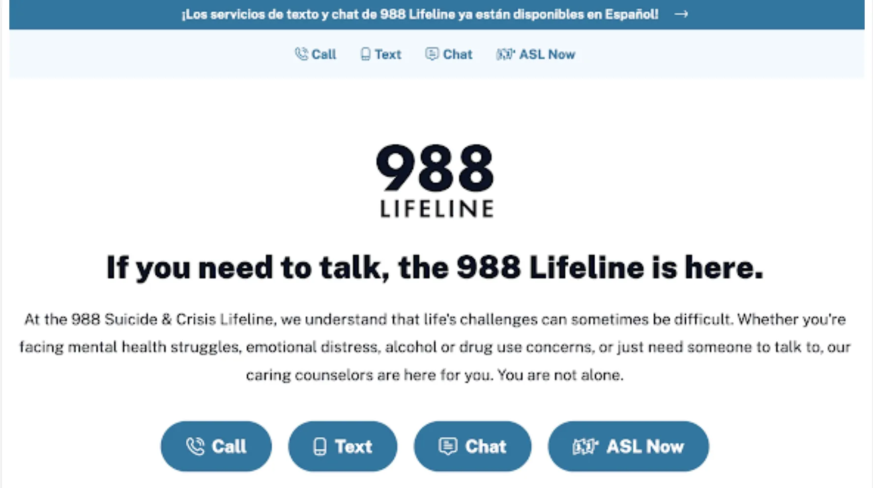 Many 988 crisis service calls will soon be aided by geolocation technology. (988lifeline photo)