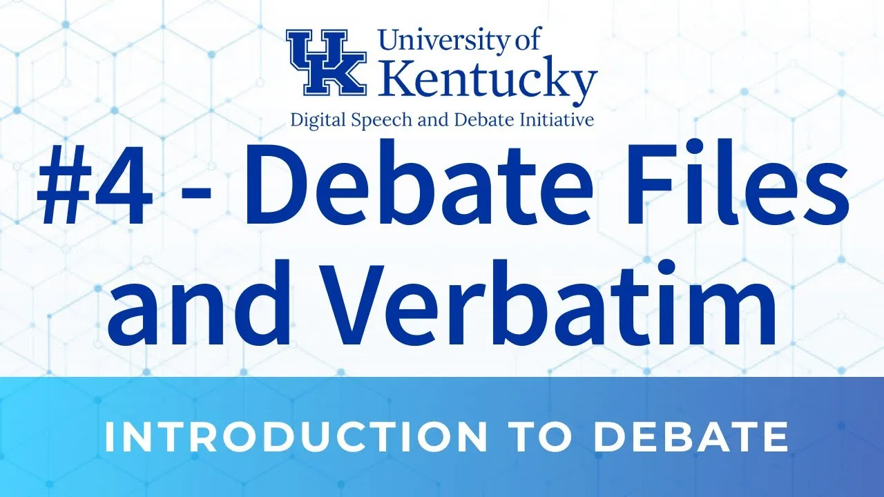 Debate Files and Verbatim