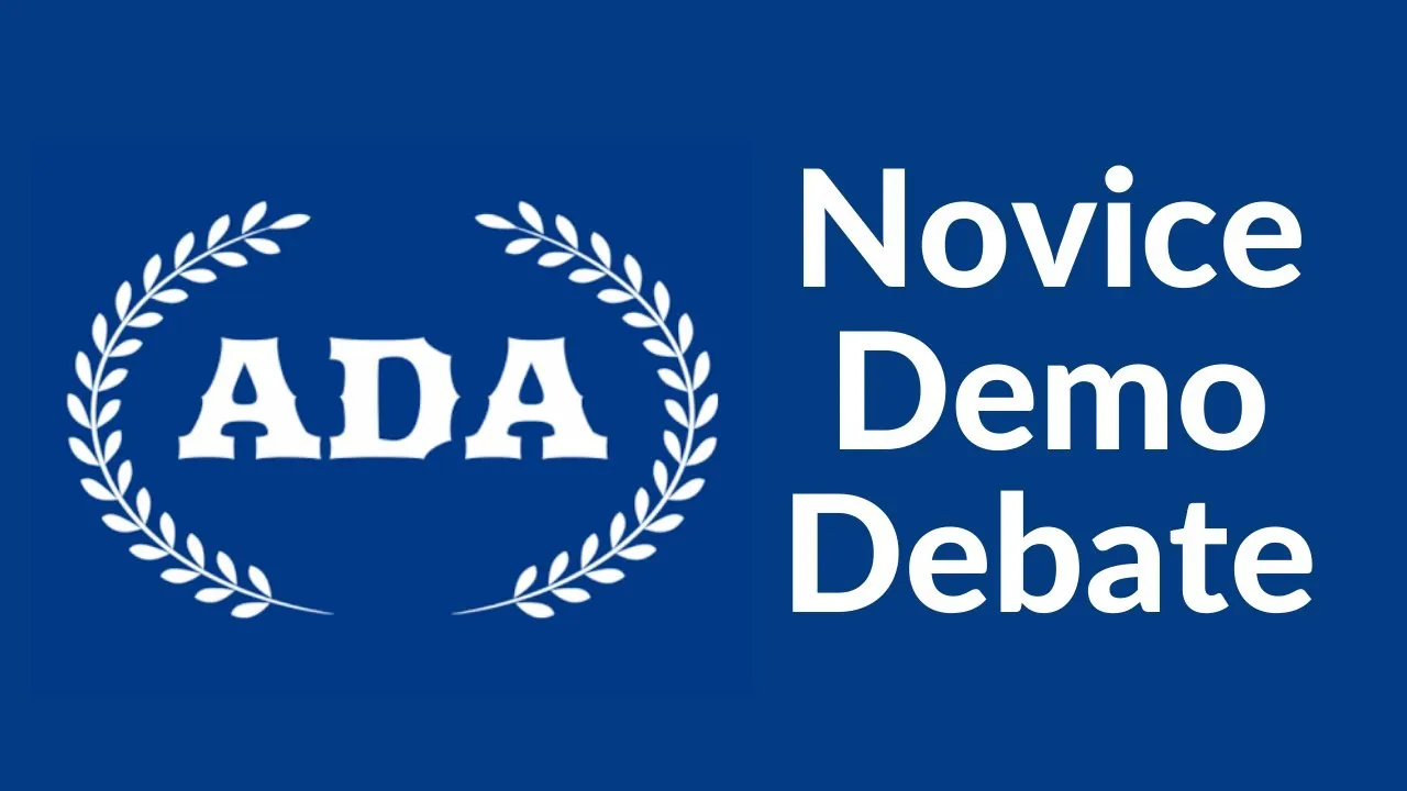 Novice Demo Debate