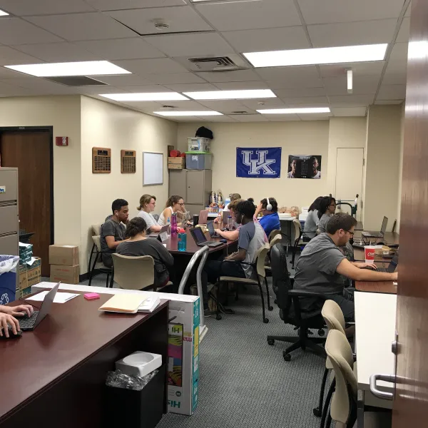 The UK Intercollegiate Debate Team arrived on campus a week before classes and spent 70 hours in the office preparing for the season.