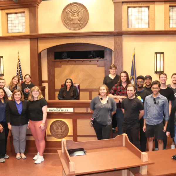 CI students and alumni work with other UK alumni at Wrigley Media Group to produce “Relative Justice,” the first nationally syndicated television show taped in Kentucky.