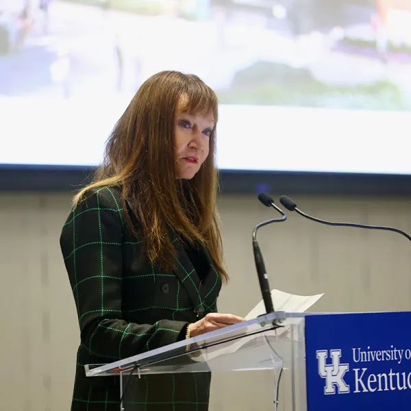 A $2.5 million gift from Misdee Wrigley Miller, owner and CEO of Kentucky-based Wrigley Media Group and LEX Studios, will support the renovation of UK's Pence Hall, the future home of the College of Communication and Information. Carter Skaggs | UK Photo