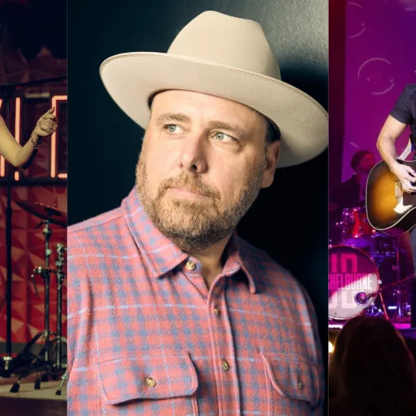 University of Kentucky alumni and Nashville-based singer-songwriters, from left, Hannah Ellis, Neil Medley and J.D. Shelburne.