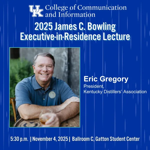 Eric Gregory to deliver 2025 James C. Bowling Executive-in-Residence Lecture